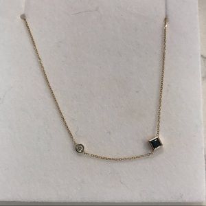 SOLD Dainty Sapphire and Diamond Necklace